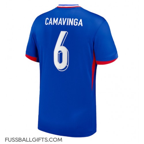 Frankreich Eduardo Camavinga #6 Fußballbekleidung Heimtrikot EM 2024 Kurzarm